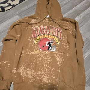 Kansas City Football Hoodie - Brown and Red